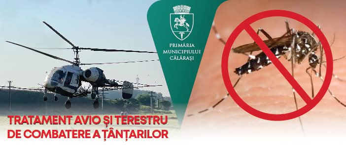 Primăria Municipiului Călărași informează locuitorii că, în perioada 3 – 12 august 2026, se va desfășura o amplă campanie de dezinsecție pe întreg domeniul public al orașului