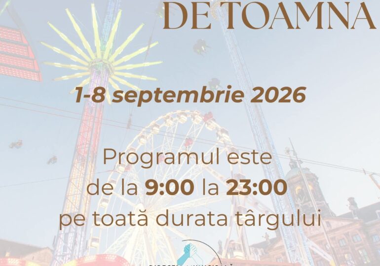 🍂 Târgul de Toamnă de la Călărași își deschide porțile în perioada 1-8 septembrie! 🍂