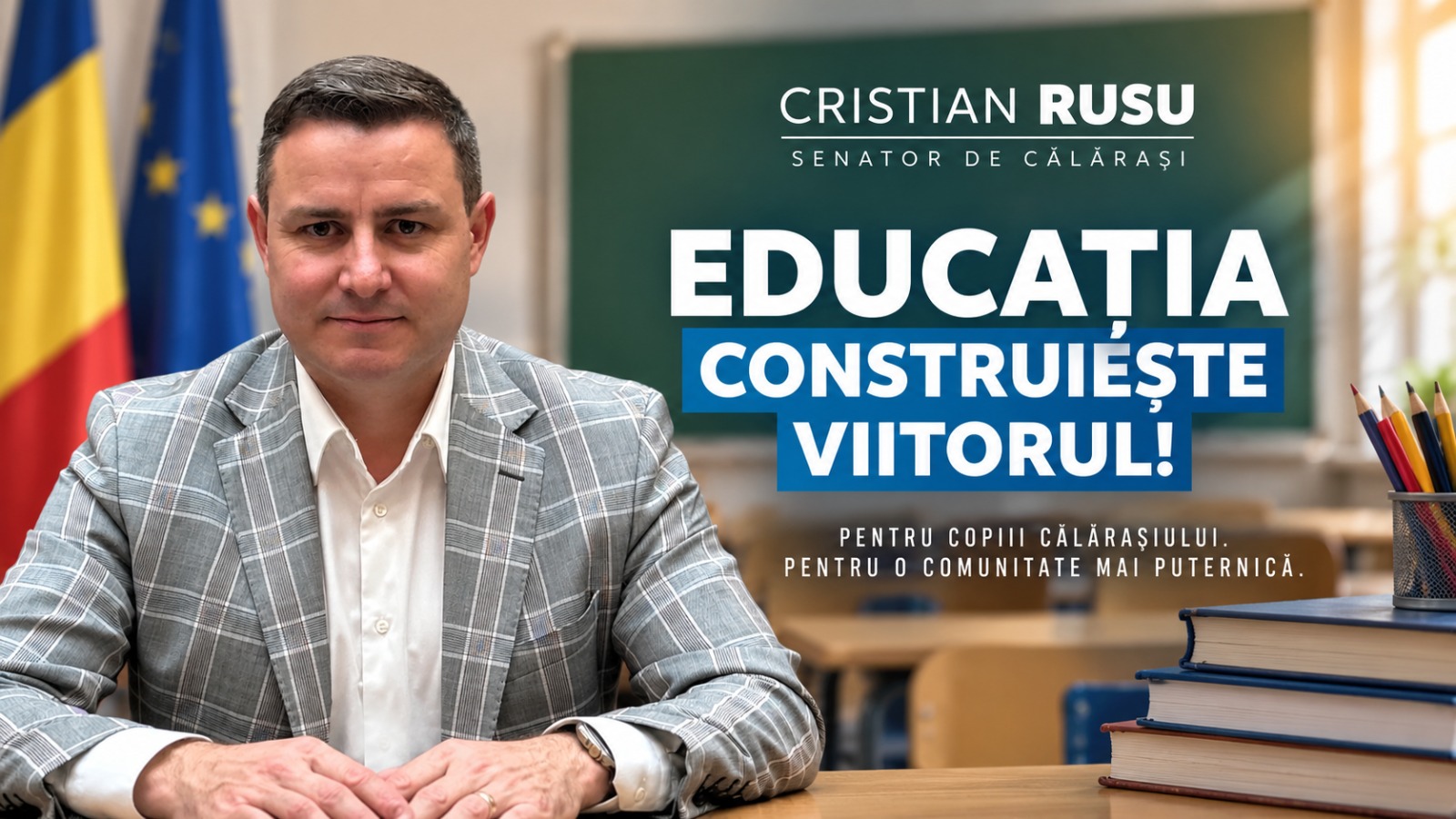 Cristian Rusu pune presiune pe administrațiile din Călărași: „Nu mai este suficient să spunem că educația este o prioritate. Arătați rezultatele!”