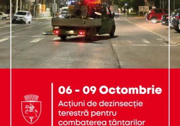 Primăria municipiului Călărași anunță că în perioada 6 – 9 octombrie 2026, pe domeniul public al municipiului Călărași se vor efectua tratamente terestre de combatere a țânțarilor